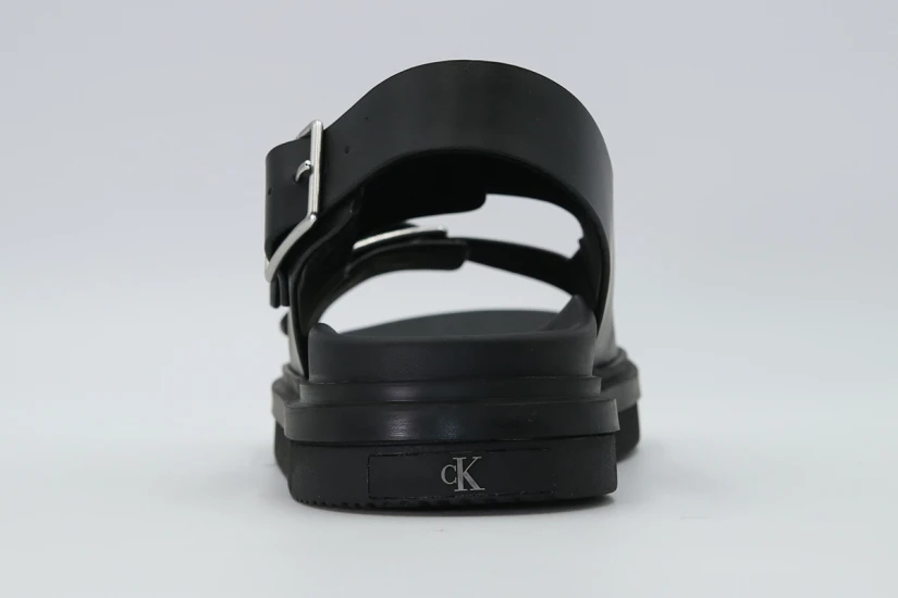Calvin Klein Flat Molded Buckle Γυναικεία Σανδάλια Μαύρα