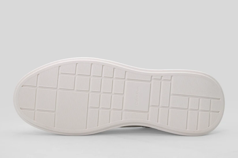Calvin Klein Avenue Leather Silver Tab Γυναικεία Sneakers Λευκά, Ασημί