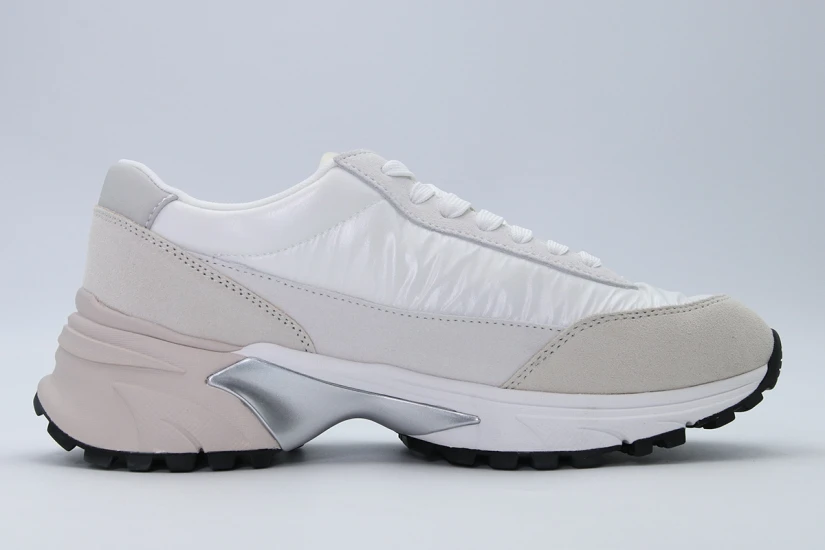 Calvin Klein Suede Trainers Γυναικεία Sneakers Λευκά, Μπεζ, Ροζ