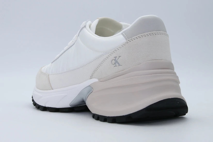 Calvin Klein Suede Trainers Γυναικεία Sneakers Λευκά, Μπεζ, Ροζ