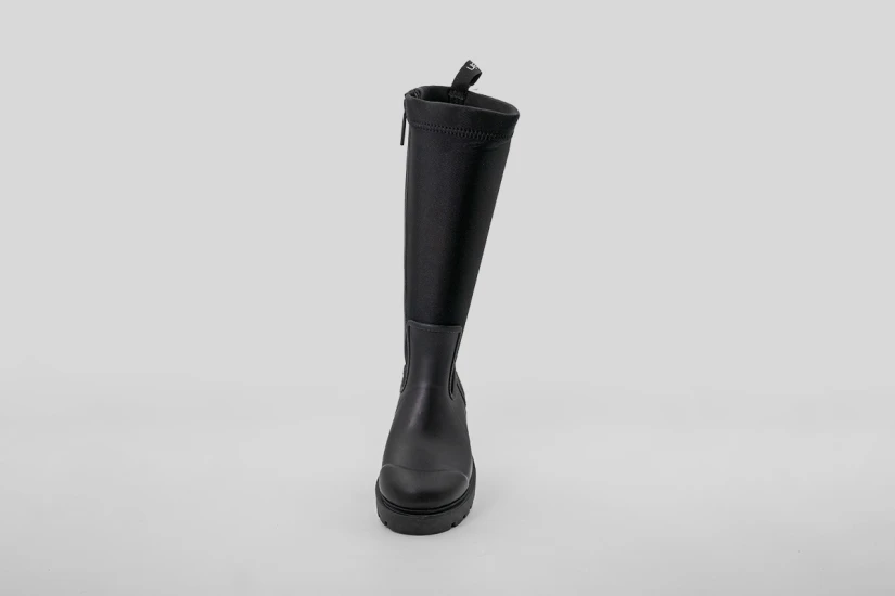 Calvin Klein Tall Heeled Flexible Lug Sole Γυναικείες Γαλότσες Μαύρες