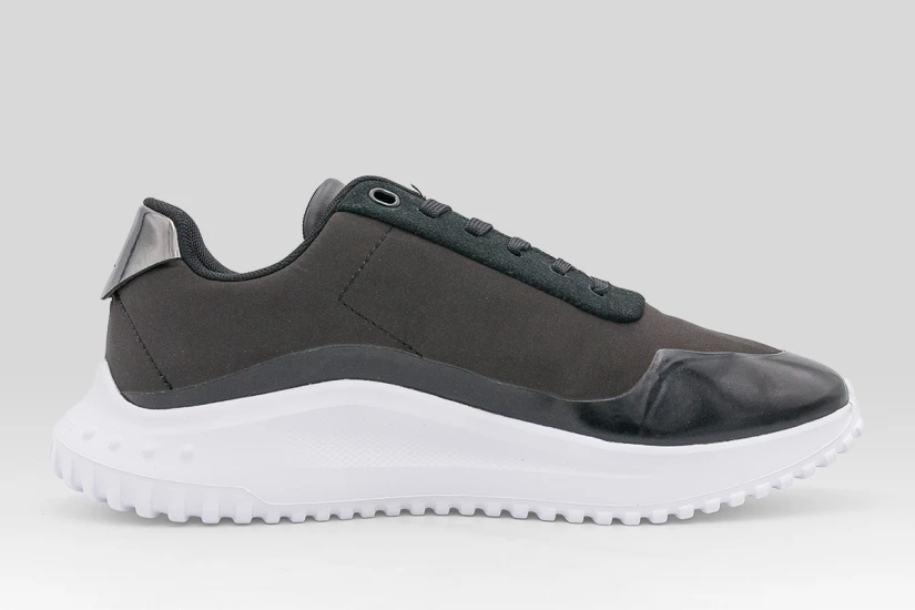 Calvin Klein Mirrored Silver Tab Ultralight Γυναικεία Sneakers Μαύρα